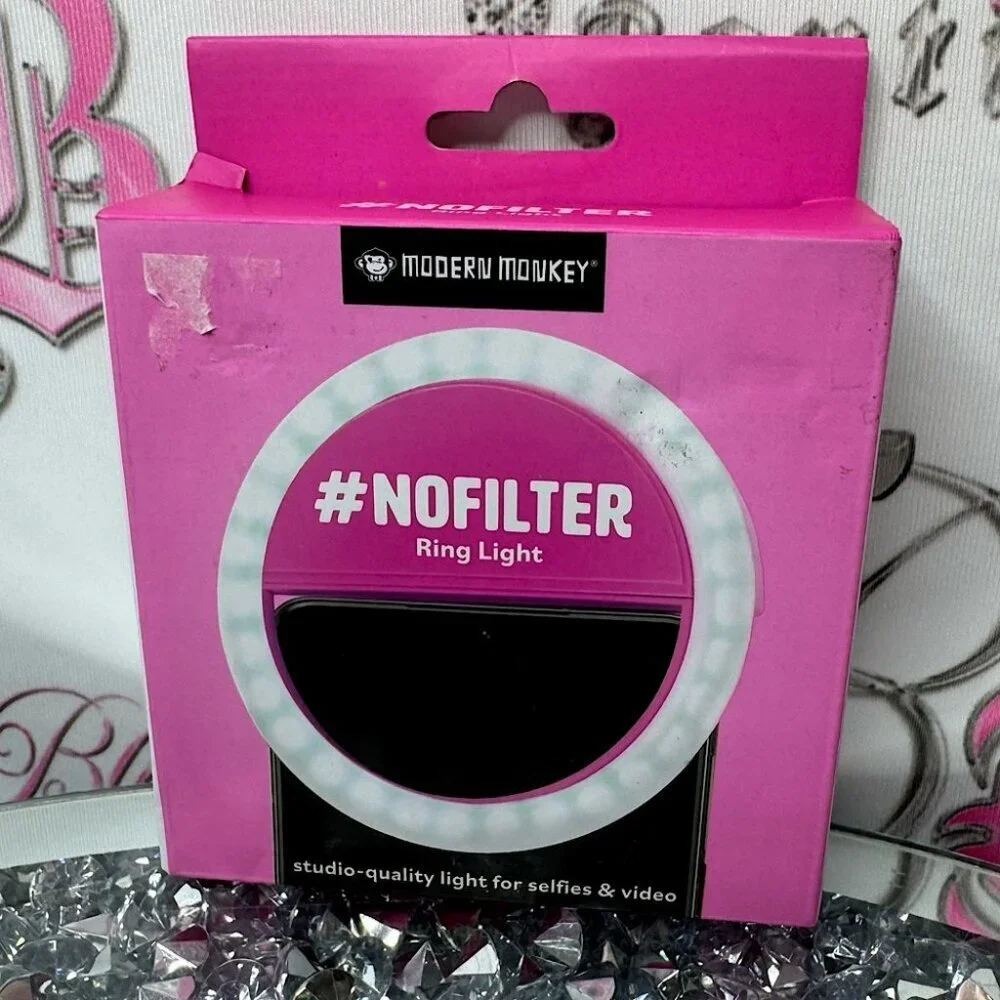 Modern Monkey #NOFILTER Pink Studio Quality Ring Light For Selfies & Video